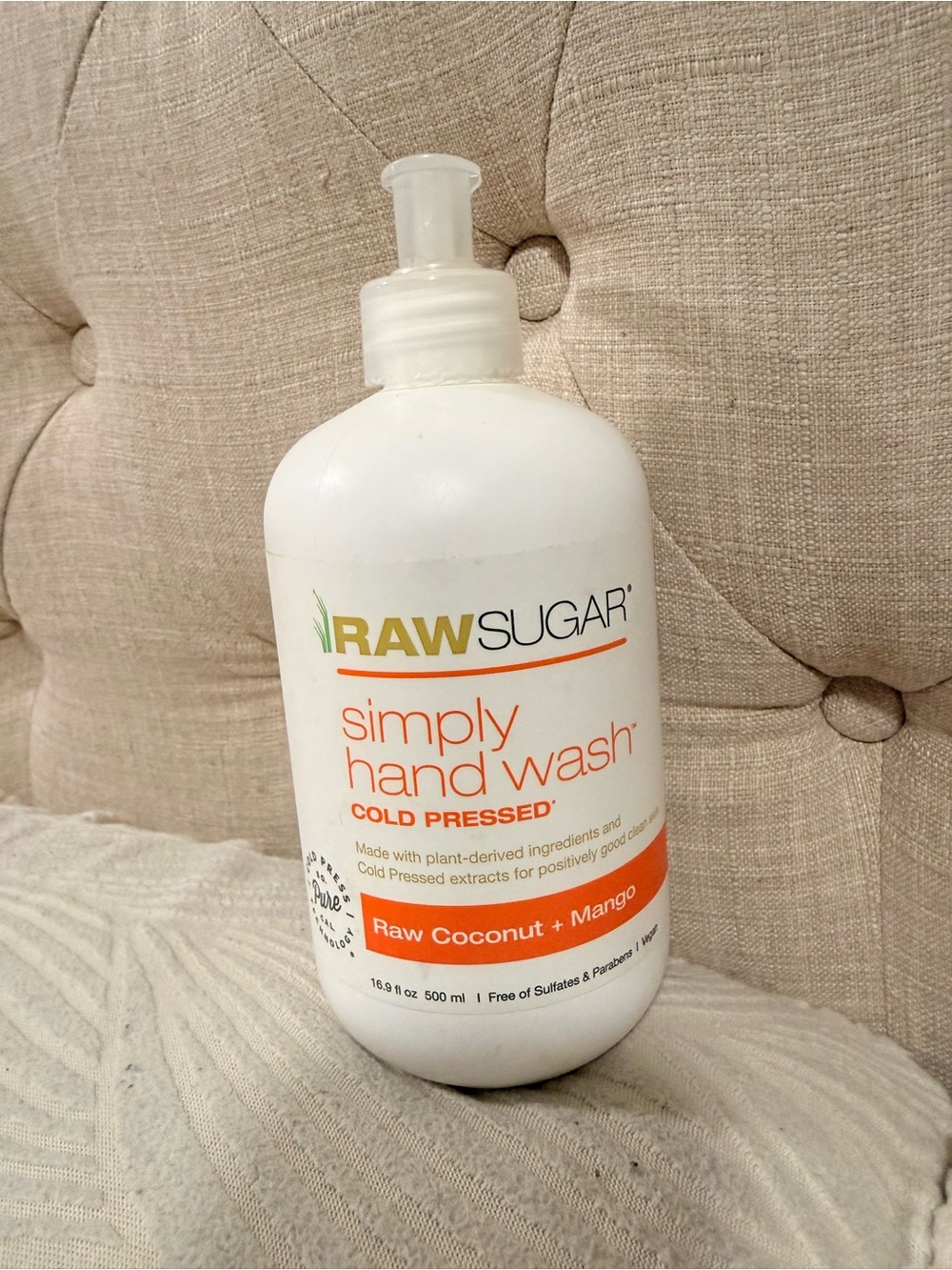 Sugar Simply Hand Wash - White with Orange Accents